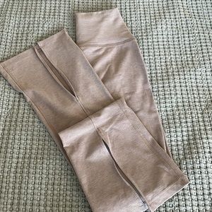 Beyond Yoga Mauve Flare slit yoga pants